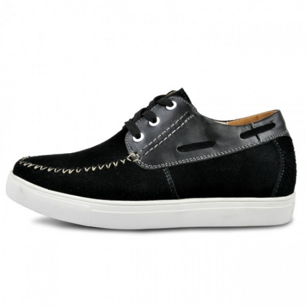 2.36Inches/6CM Black Height Increasing Casual Shoes