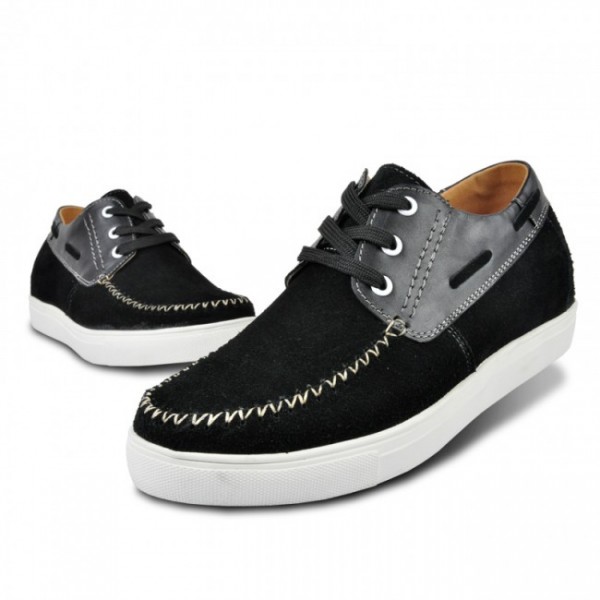 2.36Inches/6CM Black Height Increasing Casual Shoes