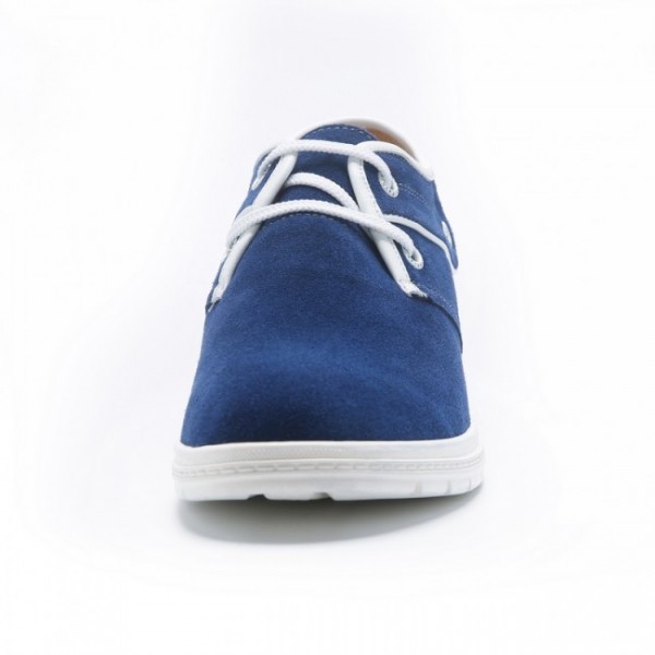 2.36Inches/6CM Blue Suede Lace-up Height Gain Elevator Shoes