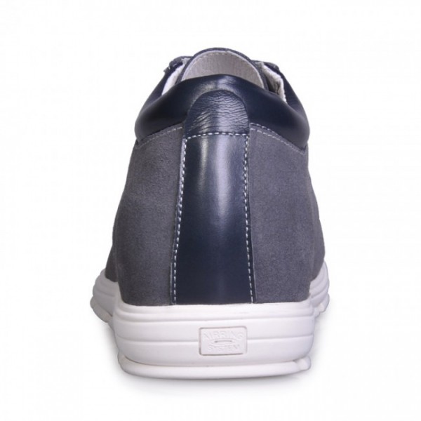 2.36Inches/6CM Grey UK Elevator Sneaker Increasing Height Leisure Shoes