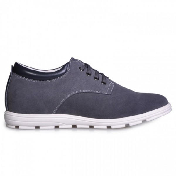 2.36Inches/6CM Grey UK Elevator Sneaker Increasing Height Leisure Shoes