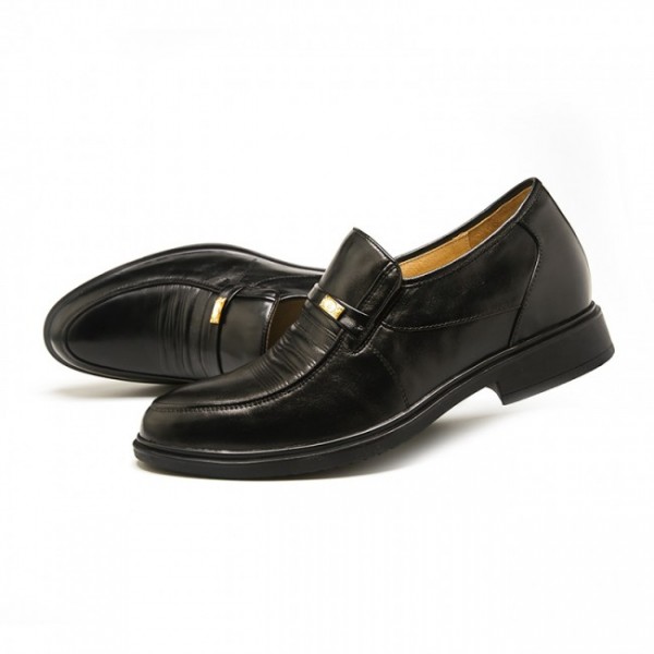 2.17 Inches/5.5CM Black Europe Leather Elevator Formal Shoes